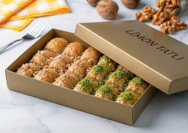1000 Gr Karışık Cevizli ve Fıstıklı Baklava İstanbul pasta