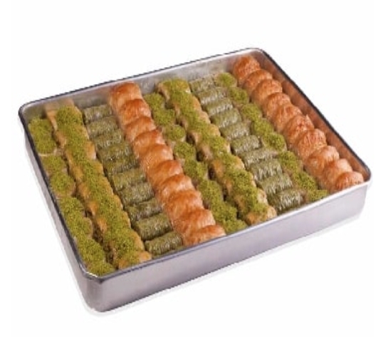 2500 Gr ( 2.5 Kg ) Karışık Cevizli ve Fıstıklı Baklava İstanbul pasta