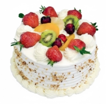 4 kişilik yuvarlak karışık meyveli yaş pasta İstanbul pasta