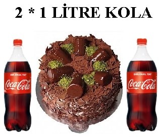 6-9 Kişilik Çikolatalı Muzlu Yaş Pasta & 2x1 Lt Cola İstanbul pasta