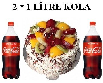 6-9 Kişilik Karışık Meyveli Yaş Pasta & 2x1 Lt Cola İstanbul pasta