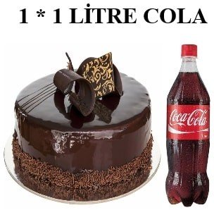 6-9 Kişilik Klasik Çikolatalı Pasta & 1 Lt Cola İstanbul pasta