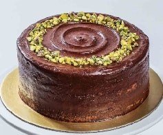Hediye Çikolatalı Fıstıklı Yaş Pasta 2-3 Kişi İstanbul pasta
