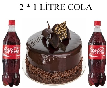 Klasik Çikolata Keyfi: Pasta ve 2x1 Lt Cola Paketi İstanbul pasta